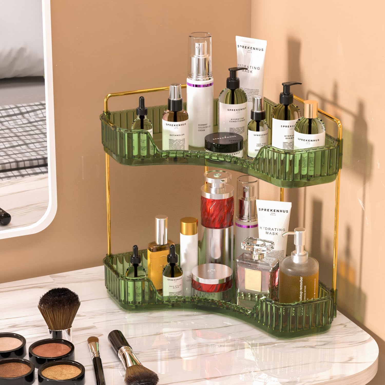Двухуровневая прозрачная полка – обзор и цена Luxury Skincare Tray